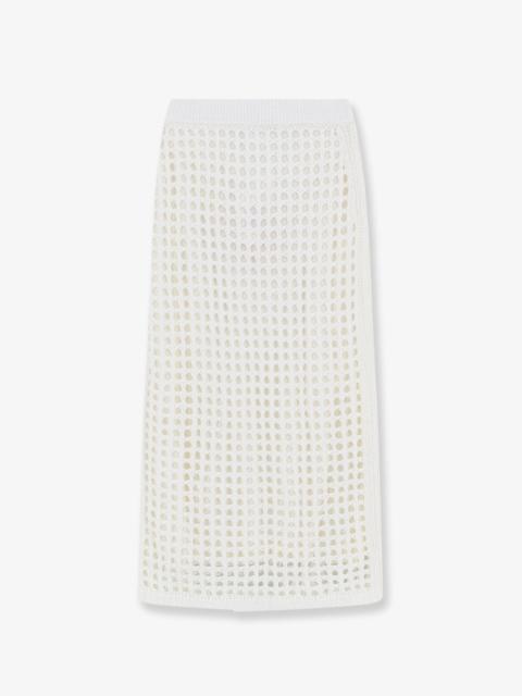 Max Mara Max Mara Mxpgeode Perforated Cotton Skirt