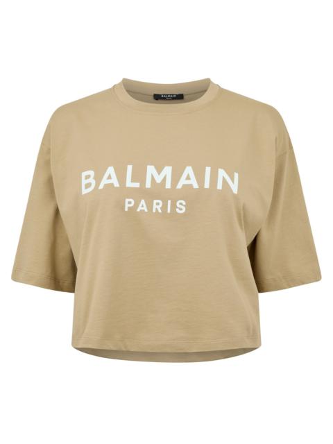 BALMAIN PRNTD CRPD T LD05