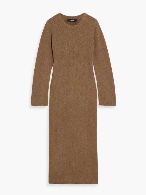 Theory Bouclé-knit cotton-blend midi dress