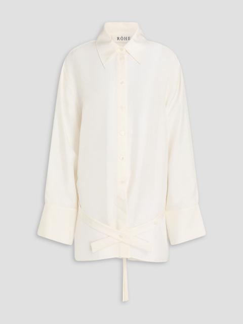 RÓHE Cutout silk-twill shirt