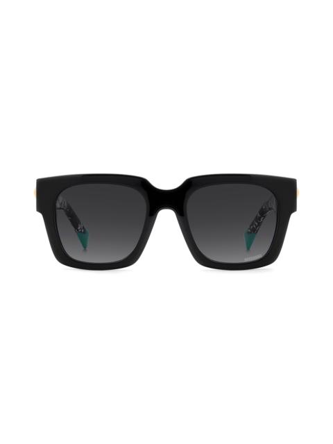 Missoni Missoni 51mm Gradient Square Sunglasses in Black/Dark Grey Sf at Nordstrom