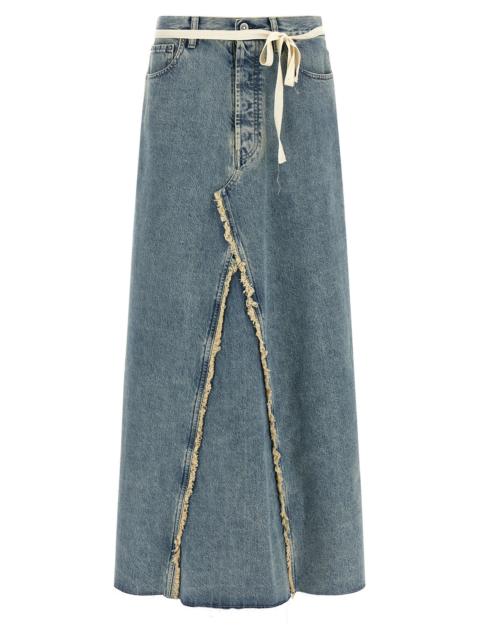 Maison Margiela Maison Margiela Women Raw Hem Denim Skirt