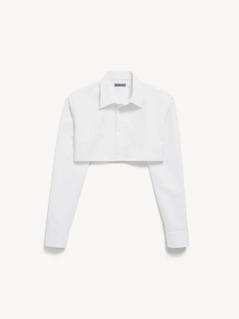 BALENCIAGA Women's Cropped Shirt in White