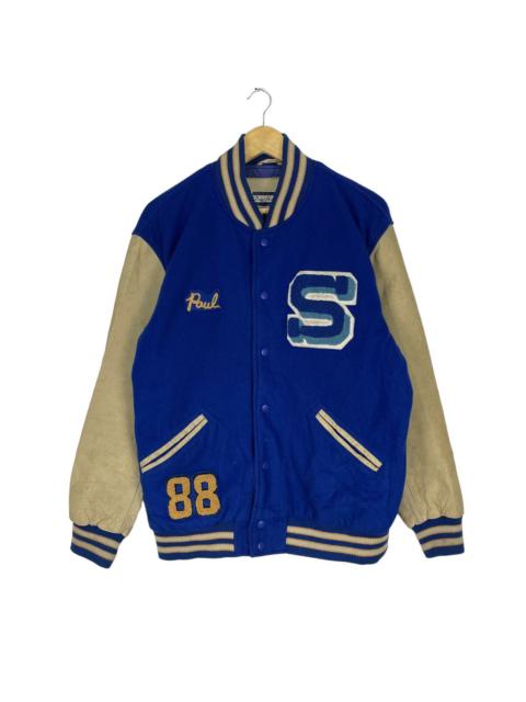 Other Designers Japanese Brand - ⚡️DOG HOUSE CAPITAL S LETTERMAN VARSITY LEATHER JACKET