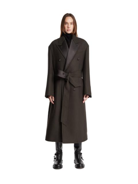 AMI Paris Green Shiny Lapel Coat