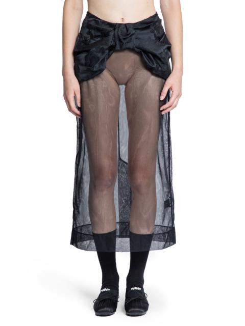 Simone Rocha Sheer-Brocade-Bow-Waist-Pencil-Skirt