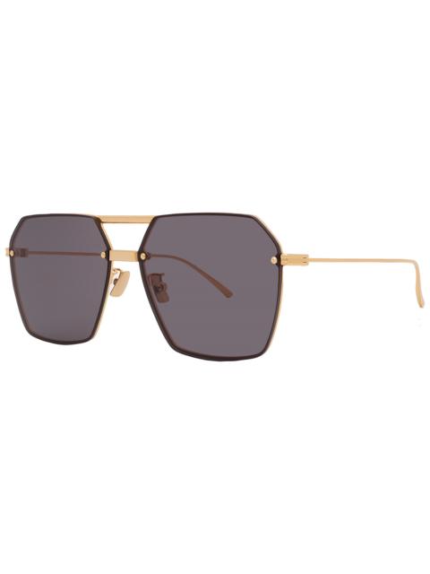 Bottega Veneta Bottega Veneta Grey Geometric Ladies Sunglasses BV1045S 001 61