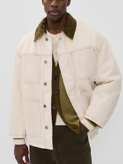 AMI Paris Off-White Cotton Twill Veste Worker