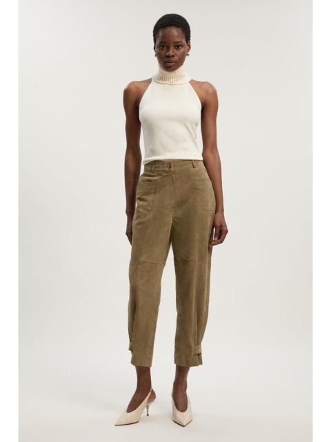 KAREN MILLEN Suede Utility Trousers