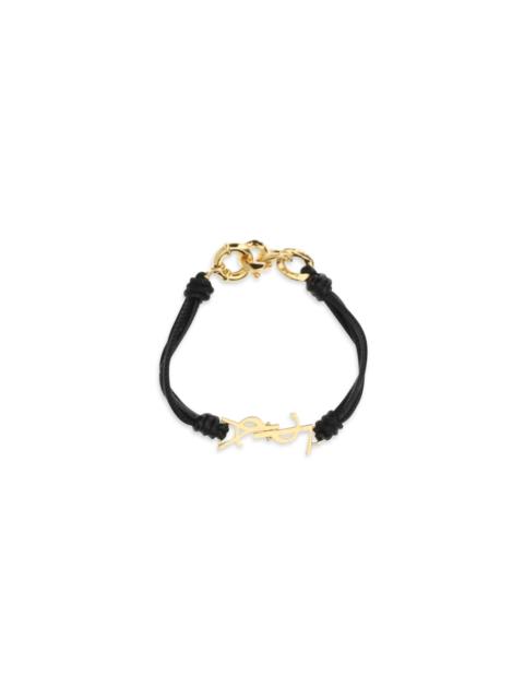 SAINT LAURENT Saint Laurent Cassandre Multi-wrap Bracelet Black