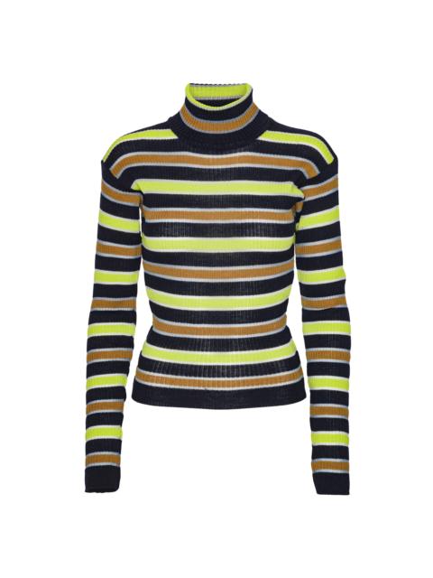 HENRIK VIBSKOV LINE TURTLENECK - NAVY STRIPES