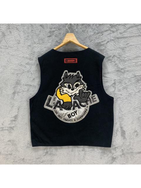 Rare - Lagache Boy Made in Japan Back Big Logo Vest #4397-152