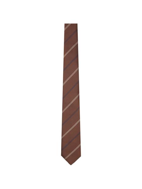 ERNEST W. BAKER Brown Classic Tie