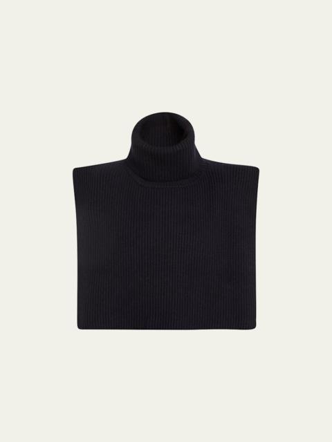 The Row Eppie Cashmere Rib Turtleneck Collar