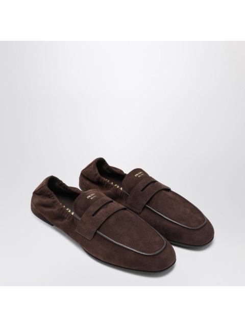 Prada Brown Suede Moccasin Women
