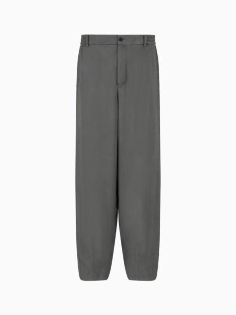 GIORGIO ARMANI WIDE-LEG VISCOSE TROUSERS