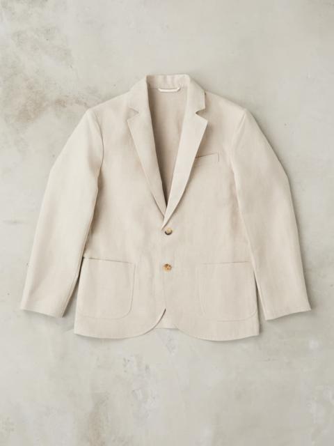 DE BONNE FACTURE Belgium Washed Linen Essential Jacket - Undyed Flax