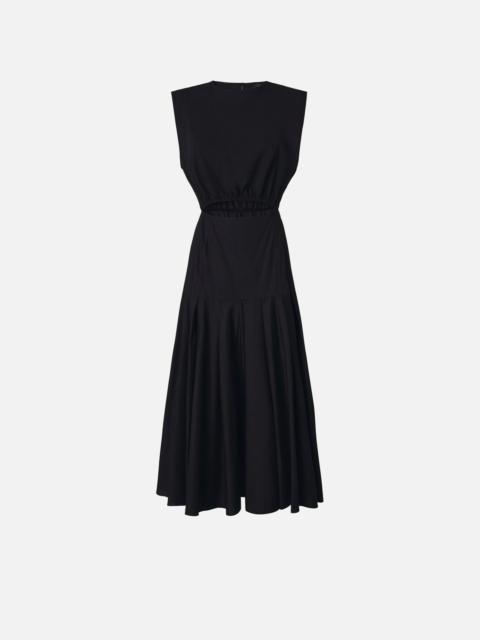 PINKO SLEEVELESS MIDI DRESS WITH PLEATS AND CUT-OUT