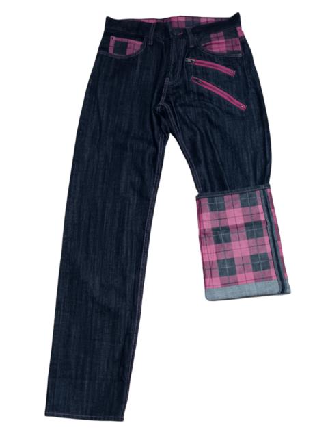 Other Designers Japanese Brand - TARTAN SLUBBY DENIM JEANS