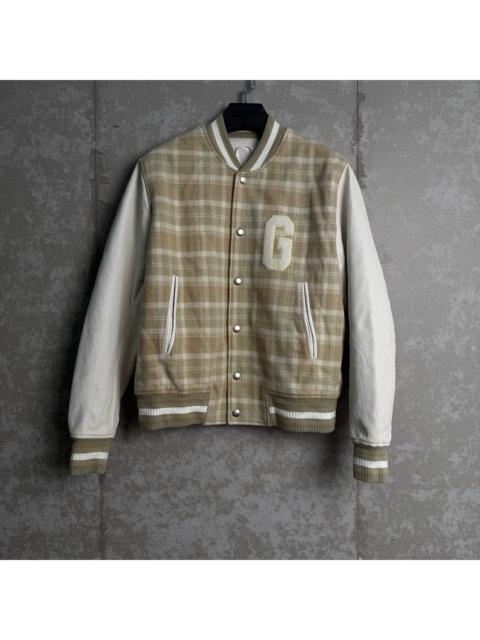 Givenchy Givenchy Plaid Varsity Leather Wool Jacket
