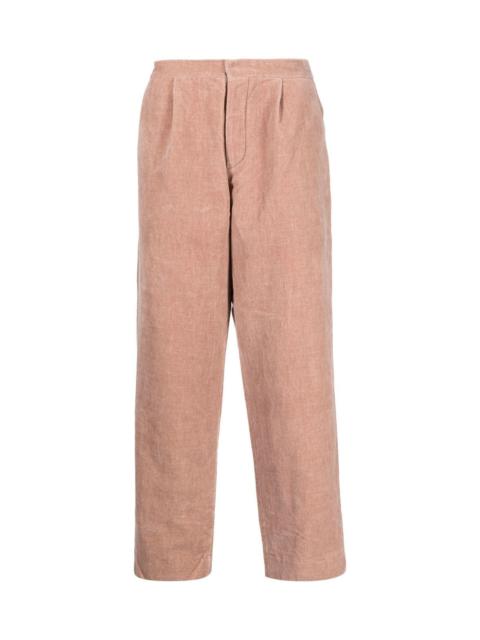 UMA WANG CROPPED MELANGE WOOL TROUSERS