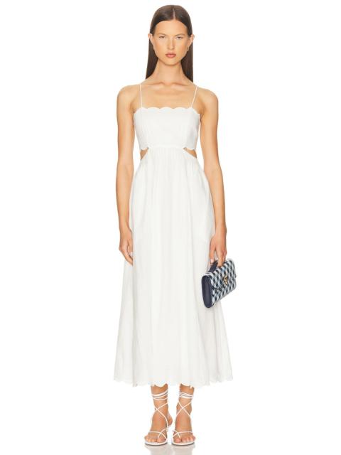 Zimmermann Rhiannon Scallop Midi Dress