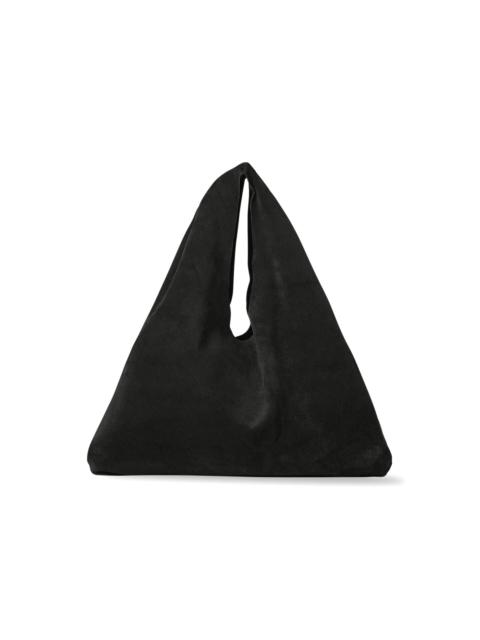 The Row Small Bindle Suede Bag black
