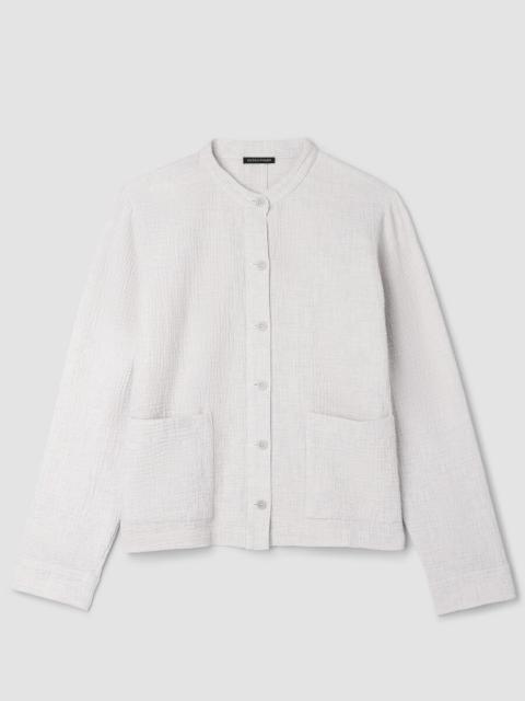 EILEEN FISHER Organic Cotton Doubleweave Shirt Jacket