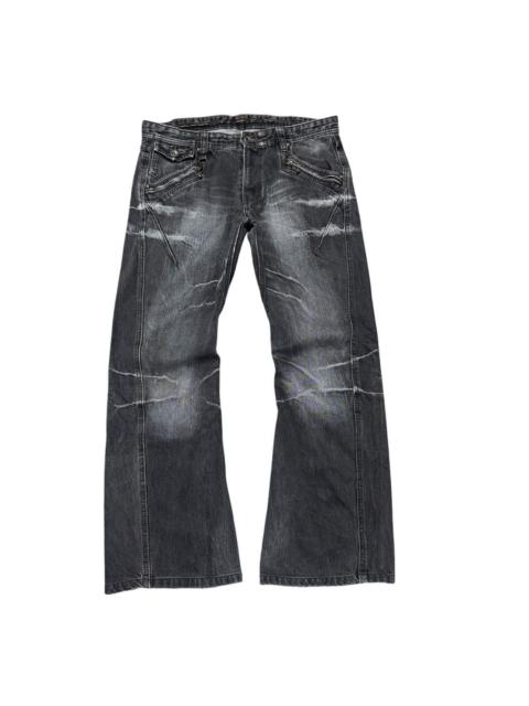 Other Designers NCFM Nicole Club Multi Pocket Black Denim Flare Jeans