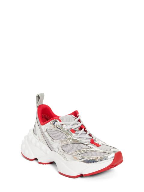 Christian Louboutin Christian Louboutin So Flo Sneaker in Silver at Nordstrom