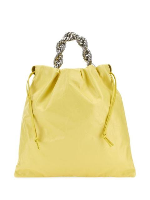 Jil Sander JIL SANDER Yellow Leather Bucket Bag