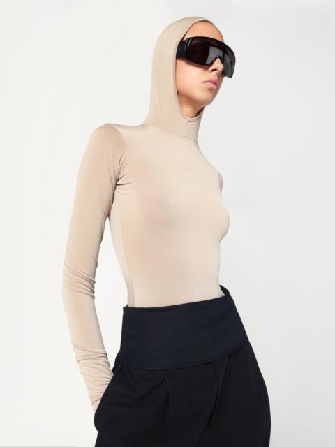 DARKPARK Billie hooded top in flesh colour