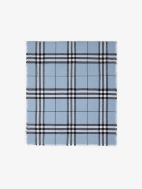 Burberry Wide Check Wool Scarf