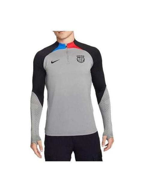 Nike Nike Barcelona Dri-fit 1/4 Zip L/S Strike Drill Top 'Grey' DN2812-003