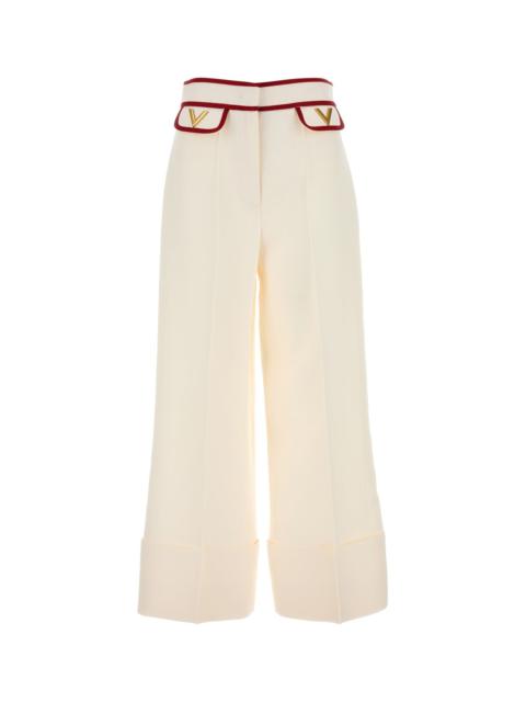 Valentino Garavani Women Ivory Crepe Pant