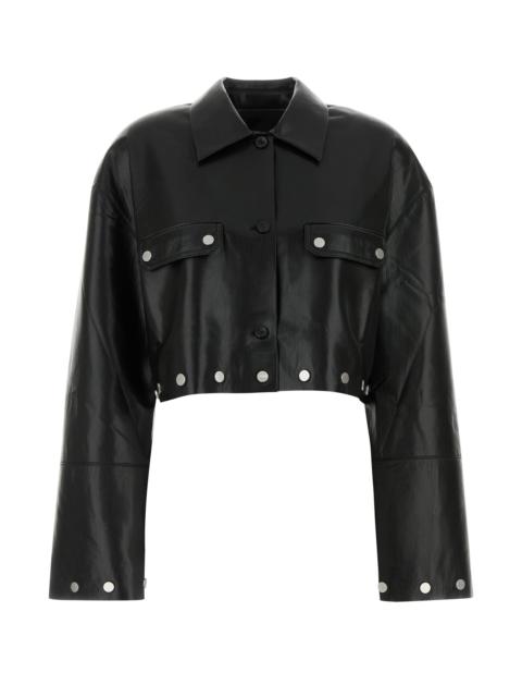 Nanushka Black synthetic leather Kassie shirt
