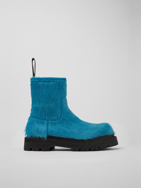CAMPERLAB Blue long calf hair boots