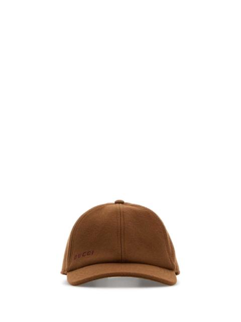 GUCCI Gucci Men Brown Wool Baseball Cap
