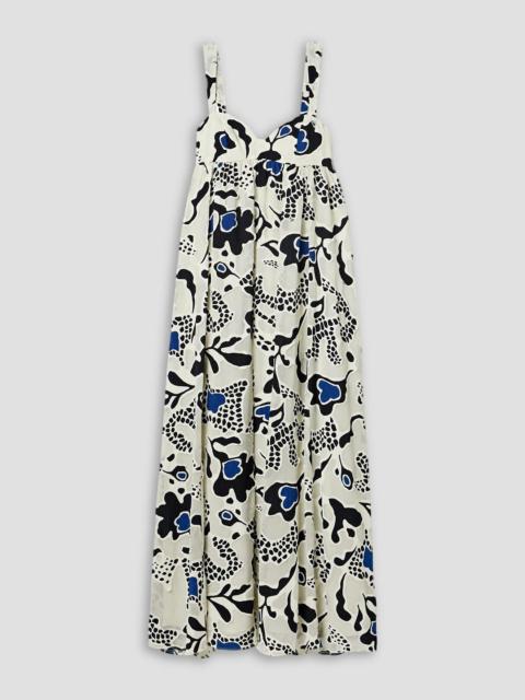 ULLA JOHNSON Leilani appliquéd printed crepe maxi dress