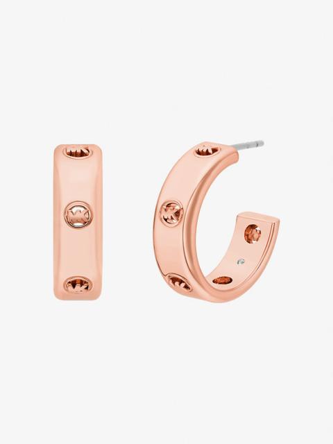 MICHAEL KORS Logo Huggie Earrings