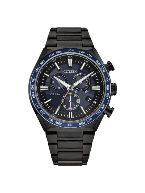 Other Designers Citizen Attesa Perpetual Alarm World Time Chronograph Blue Dial Men's Watch CB5967-66L