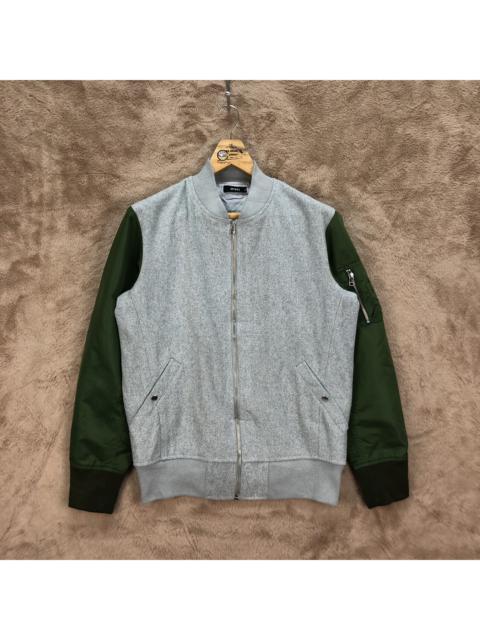 Other Designers Japanese Brand - SPINNS Green Sleeve Bomber Jacket #4975-38