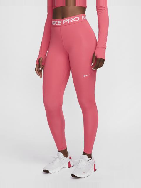 Nike Pro Women's Mid-Rise Mesh-Paneled Leggings