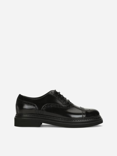 Brushed calfskin lacing