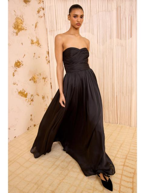 ULLA JOHNSON Anastasia Silk Wrapped Strapless Gown