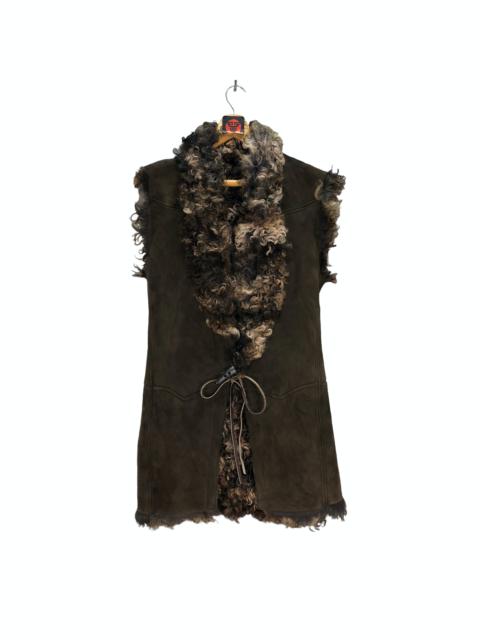Golden Goose GOLDEN GOOSE FUR SUEDE LEATHER VEST #7261-122