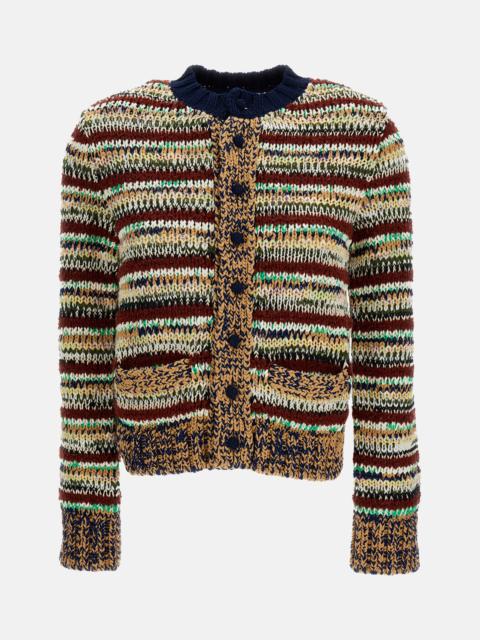 sacai Sacai Women Mix Knit Cardigan