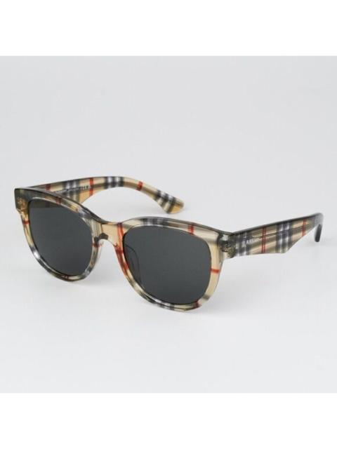 Burberry NEW Burberry BE4432U 412287 Vintage Check Dark Grey Oval Women Sunglasses
