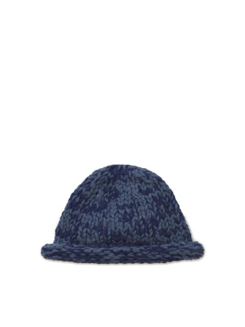 NICHOLAS DALEY REBEL HAND-KNITTED BEANIE HAT
