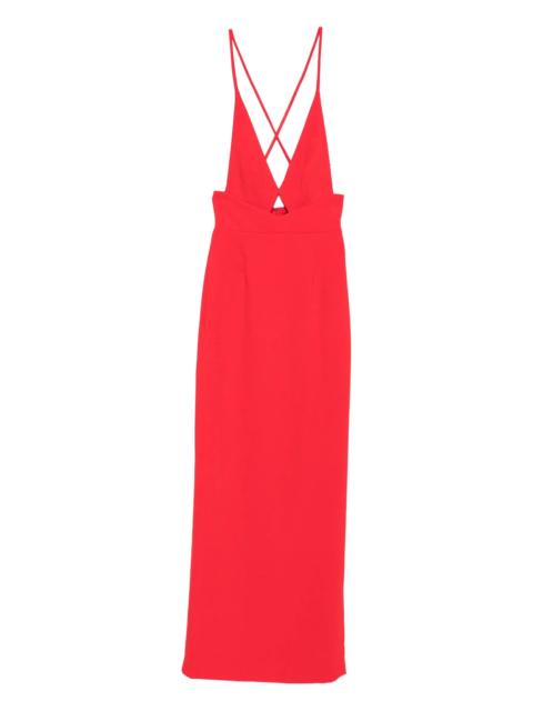 SOLACE LONDON Milly cross-back maxi dress